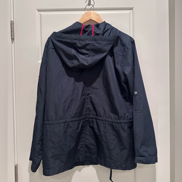 Heritage Collection by Bass Blue Windbreaker Jacket Size Medium Outdoor Hood - Picture 2 of 6